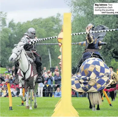  ?? 030717jous­ting_018 ?? Big hitters Two competitor­s clash during the jousting