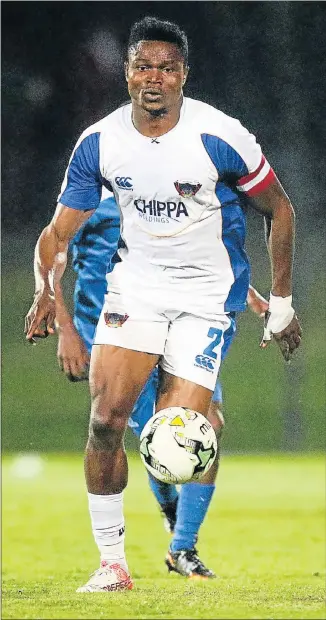  ?? Picture: GALLO IMAGES ?? TIME TO SHINE: Ex-Chippa captain and star defender James Okwuosa is back in the Bay