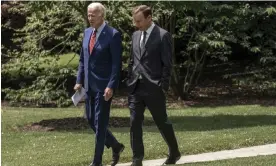  ?? June. Photograph: Rex/Shuttersto­ck ?? Joe Biden meets with the US senator Chris Murphy to discuss about gun control outside the Oval Office on 7