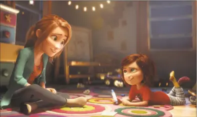  ?? Paramount Animation / Associated Press ?? June, voiced by Sofia Mali, right, and her mom, voiced by Jennifer Garner, in a scene from “Wonder Park.”