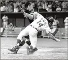  ?? AP 1970 ?? Pete Rose collides with American League catcher Ray Fosse as he scores the winning run in the 12th inning of the All-star Game in Cincinnati.