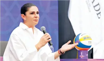  ?? /RAMÓN ROMERO ?? de la Conade indicó que son muchas las bondades y los beneficios que generará a Tlaxcala el campeonato de voleibol de playa