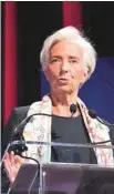  ?? TASOS KATOPODIS AFP ?? Christine Lagarde