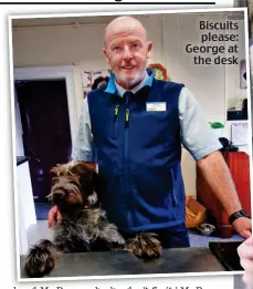  ?? ?? Biscuits please: George at the desk