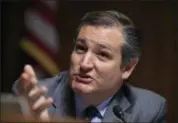  ?? MANUEL BALCE CENETA — THE ASSOCIATED PRESS FILE ?? In this file photo, Senate Judiciary Committee member Sen. Ted Cruz, R-Texas, speaks during the committee’s hearing on Capitol Hill in Washington. Cruz said he’s against the Republican bill that would erase much of President Barack Obama’s health law....