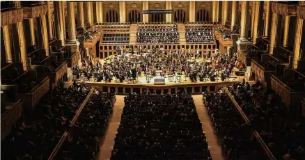  ?? ?? Orquestra Sinfônica de São Paulo (Osesp) se apresenta na Sala São Paulo, que fica no centro da cidade