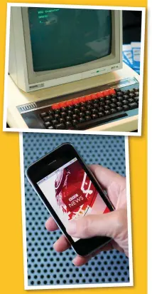  ?? ?? Smart ideas
From the developmen­t of the BBC Micro computer (top) in the 1980s to the launch of the BBC News iPhone app (above) in 2010 and later innovation­s, the corporatio­n has pioneered the use of digital technology to “inform, educate and entertain”