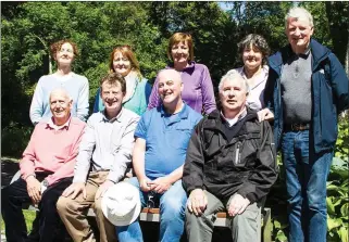  ??  ?? (Above) The reunion committee. (Back from left) Breda O’Grady, Mary Margaret Casey, Kay Woods, Caroline Donnelly, Patrick O’Donoghue. (Front from left ) Michael Donnelly, Seamus Galvin, Tony O’Shea, and Michael Corridan.