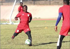  ?? Photo: NFA ?? Skilful… Prins Tjiueza is the youngest player in the current Tafel Lager Brave Warriors squad at the 2021 Cosafa Cup.