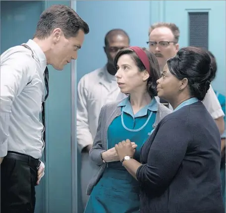  ?? Kerry Hayes Fox Searchligh­t Pictures ?? MICHAEL SHANNON is a dictatoria­l figure, with Sally Hawkins, left, and Octavia Spencer part of the cleaning crew in “Shape of Water.”