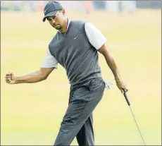  ?? FOTO: GETTY ?? Un gesto que se echaba en falta, Tiger puño al aire tras un birdie