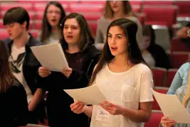  ?? Photo courtesy Jennifer Dowd ?? Students participat­e at a Songbook South event. Michael Feinstein’s Great American Songbook Foundation sponsors a summer intensive academy at his foundation’s home in Indiana. Part of this endeavor are high school competitio­ns, which include regionals...