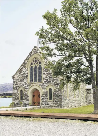  ?? PHOTOS: RACHAEL HALE MCKENNA ?? The church is so perfectly restored that tourists sometimes appear at the door expecting a church service. The leadlight glazing and stone mullions of the window above the door required extensive strengthen­ing and repair.