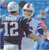  ?? STAFF FILE BY MATT WEST ?? OLD FRIENDS: Matt Cassel, shown in September when the Patriots played Buffalo, is on his fifth team since being traded in 2009, going 25-39 as a starter.