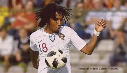  ??  ?? Portugal winger Gelson Martins