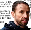  ??  ?? Drop-outs: Southgate is missing several key players