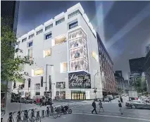  ?? SAKS ?? An artist’s rendering of Saks Fifth Avenue store planned for the downtown Hudson’s Bay store in Montreal.