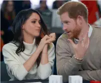  ?? — AFP ?? Prince Harry and Meghan Markle will come face-to-face with the crowds outside the grounds during a 25-minute carriage procession after the service.