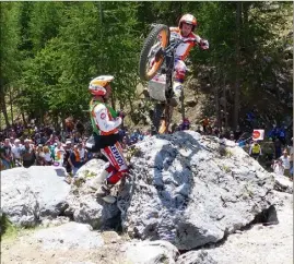  ??  ?? Le Catalan a encore fait le spectacle, hier à Auron.