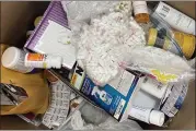  ?? SUBMITTED PHOTO ?? This box of medication­s was collected during last April’s Drug Take Back Day in Montgomery County.