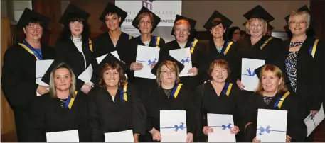  ??  ?? Ladies from across Duhallow pictured at the Mallow College of Further Education Graduation Ceremony at the Hibernian Hotel.