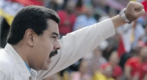  ?? FEDERICO PARRA / AFP / GETTY IMAGES FILES ?? Venezuelan President Nicolas Maduro’s plan that will lead to a new constituti­on is a move columnist Mac Margolis says is “an autocratic milestone even for the country that has turned political and economic fiat into a science.”