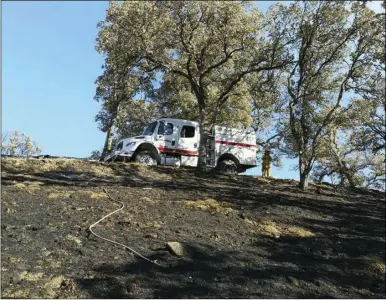  ?? PHOTO COURTESY OF ICFD ?? Imperial County Fire Department personnel responded to the West Fire in Alpine on Saturday.