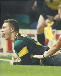  ??  ?? Bonus time: George North scores the fourth try