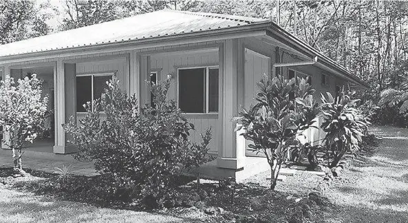  ?? HEATHER E. HEDENSCHAU / BIG ISLAND BROKERS VIA THE ASSOCIATED PRESS ?? This October 2017 photo shows the home of Patricia Deter in Leilani Estates near the town of Pahoa on the island of Hawaii. Deter owned her Hawaii home for about a month before lava from a volcano eruption burned it down. Now her daughters are scrambling to sort out what the 88-year-old’s homeowner insurance will cover.