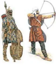  ??  ?? Los famosos arqueros persas, sin dudas lo mejor de su ejército.