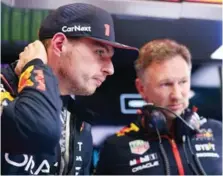  ?? AP ?? Max Verstappen junto a Christian Horner, en Baréin.