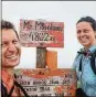  ?? PROVIDED ?? BillWelch and Kera Passante of Chester County, Pa., mark another milestone on their fivemonth hike.