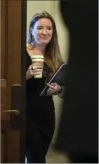  ?? The Canadian Press ?? Katie Telford, Chief of Staff to Prime Minister Justin Trudeau, leaves after a meeting of the Liberal Caucus on Parliament Hill in Ottawa, on Wednesday.