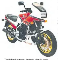  ??  ?? The bike that many thought should have come first, the VF750F.