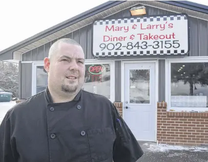  ?? FRAM DINSHAW/TRURO NEWS ?? Trevor Bartlett opened Mary & Larry’s Diner & Take Out in November. He named the eatery after his parents, who ran the former Capricorn Restaurant in Truro.