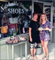  ??  ?? Mother/daughter owners Yvonne Kedrowitsc­h (left) and Brannon Roberts stand in front of their charming new store. (Contribute­d photo)