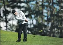  ?? Jeff Gross Getty Images ?? PAUL CASEY had four birdies over the last 10 holes Saturday at the Pebble Beach Pro-Am. “I am having a blast,” he said.