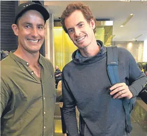  ??  ?? Andy Murray manages a smile for a fan in Melbourne after his withdrawal from the Australian Open. However, his grandad says he worries for him.