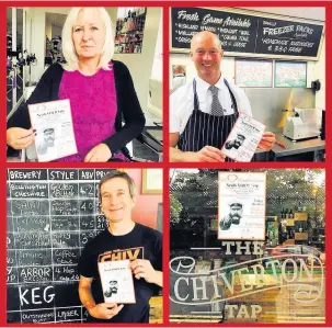  ??  ?? ●●Local businesses - The Chiverton Tap and Whispers Hair Salon promoting the awards