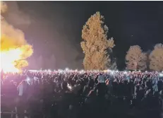  ?? ?? About 6,500 people watched the firework display on Saturday (November 6)