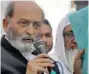  ?? — Reuters ?? Zafaryab Jilani, a lawyer of All India Muslim Personal Law Board, during a news conference after Supreme Court’s verdict on a disputed religious site in Ayodhya, in New Delhi.