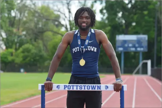  ?? AUSTIN HERTZOG - MEDIANEWS GROUP ?? Pottstown junior Tyrese Washington, the 2023Mercur­y All-Area Boys Track and Field Athlete of the Year.