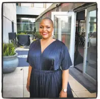  ??  ?? Brown Sugar Kitchen chef-owner Tanya Holland at the MoAD Diaspora Dinner on June 12.
