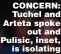  ??  ?? CONCERN: Tuchel and Arteta spoke out and Pulisic, inset, is isolating