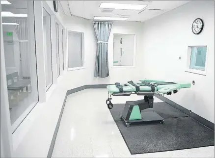  ?? Wally Skalij
Los Angeles Times ?? THE NEWLY built lethal injection chamber at San Quentin State Prison in 2010. The facility cost $853,000 and was built with inmate labor. A lower court found that California’s death penalty system was unconstitu­tional and plagued by delays.