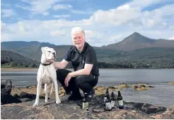  ??  ?? Taking on the big players in the mainstream lager market: Gerald Michaluk at Loch Earn.