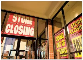  ?? Dreamstime Signs of the times: Retailers have closed more than 250 million square feet in the last two years. ??