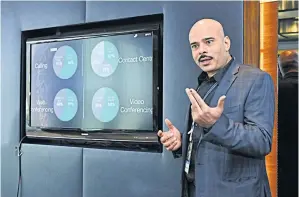  ??  ?? LEFT Cisco’s Sandeep Mehra says new technologi­es will enable employees to increase productivi­ty by 30-40%.