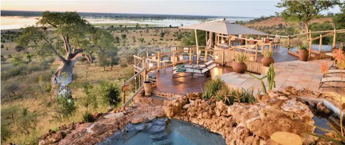  ??  ?? NGOMA Safari Lodge in the Chobe Forest offers panoramic views of the Chobe River and floodplain.