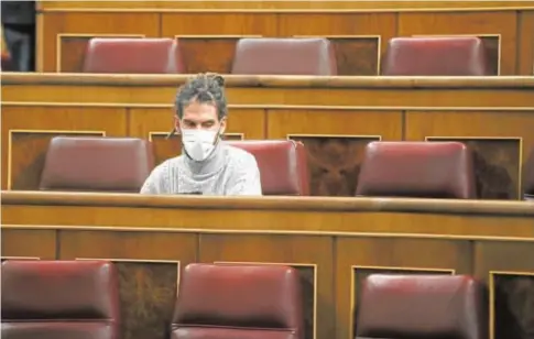  ?? // JAIME GARCÍA ?? El exdiputado y ex número tres de Podemos, Alberto Rodríguez, antes de perder su escaño